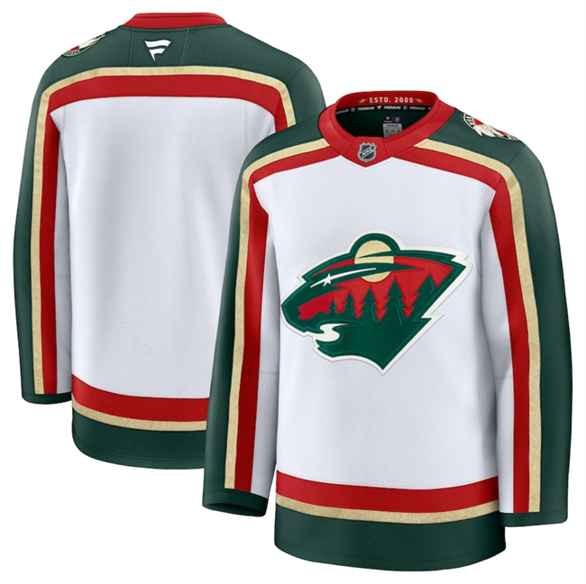Men's White Minnesota Wild Blank 2025 25th Anniversary Stitched Hockey Jersey